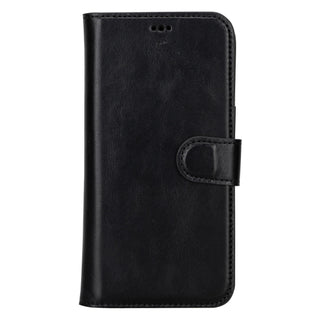 Carter iPhone 15 Detachable Wallet Case, Rustic Black - Bouletta