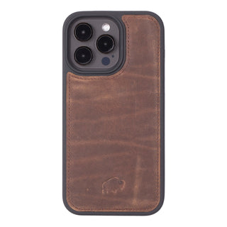 Carter iPhone 15 Pro Max Wallet Case, Distressed Coffee - BlackBrook Case