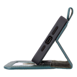 Carter iPhone 15 Pro Max Wallet Case, Pebble Green - BlackBrook Case