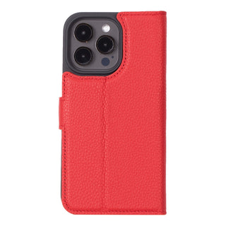 Carter iPhone 15 Pro Max Wallet Case, Pebble Red - BlackBrook Case