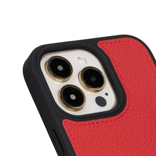 Carter iPhone 15 Pro Wallet Case, Pebble Red - BlackBrook Case