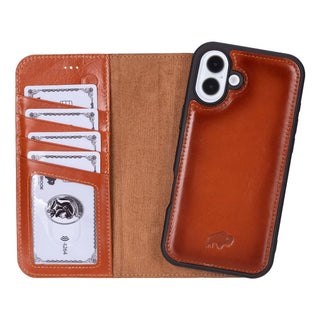 Carter iPhone 16 Plus Wallet Case, Burnished Tan - BlackBrook Case