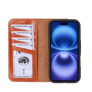 Carter iPhone 16 Plus Wallet Case, Burnished Tan - BlackBrook Case