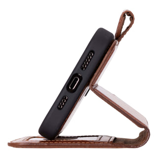 Carter iPhone 16 Plus Wallet Case, Burnished Tan - BlackBrook Case