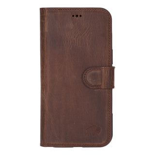 Carter iPhone 16 Plus Wallet Case, Distressed Coffee - BlackBrook Case