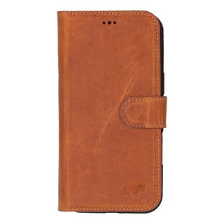 Carter iPhone 16 Plus Wallet Case, Golden Brown - BlackBrook Case