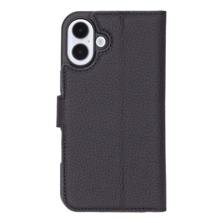 Carter iPhone 16 Plus Wallet Case, Pebble Black - BlackBrook Case