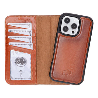 Carter iPhone 16 Pro Max Wallet Case, Burnished Tan - BlackBrook Case