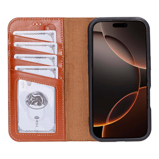 Carter iPhone 16 Pro Max Wallet Case, Burnished Tan - BlackBrook Case