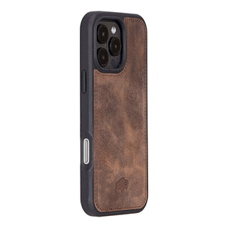 Carter iPhone 16 Pro Max Wallet Case, Distressed Coffee - BlackBrook Case