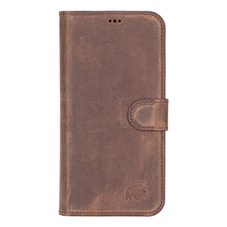 Carter iPhone 16 Pro Max Wallet Case, Distressed Coffee - BlackBrook Case