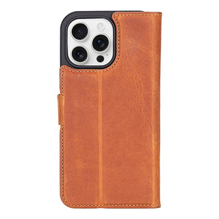 Carter iPhone 16 Pro Max Wallet Case, Golden Brown - BlackBrook Case