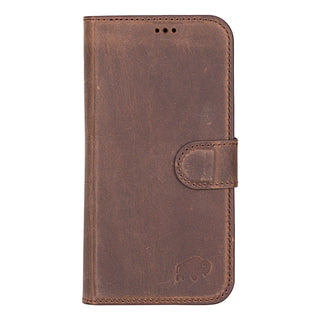 Carter iPhone 16 Pro Wallet Case, Distressed Coffee - BlackBrook Case