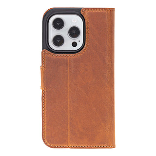 Carter iPhone 16 Pro Wallet Case, Golden Brown - BlackBrook Case