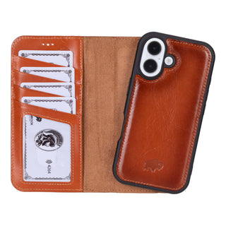 Carter iPhone 16 Wallet Case, Burnished Tan - BlackBrook Case