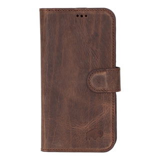 Carter iPhone 16 Wallet Case, Distressed Coffee - BlackBrook Case