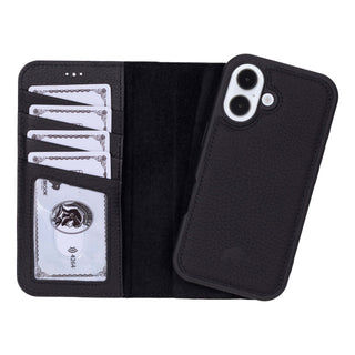 Carter iPhone 16 Wallet Case, Pebble Black - BlackBrook Case