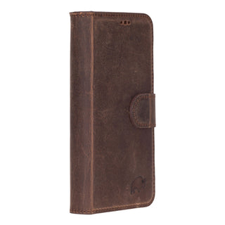 Carter iPhone 16e Wallet Case, Distressed Coffee - BlackBrook Case