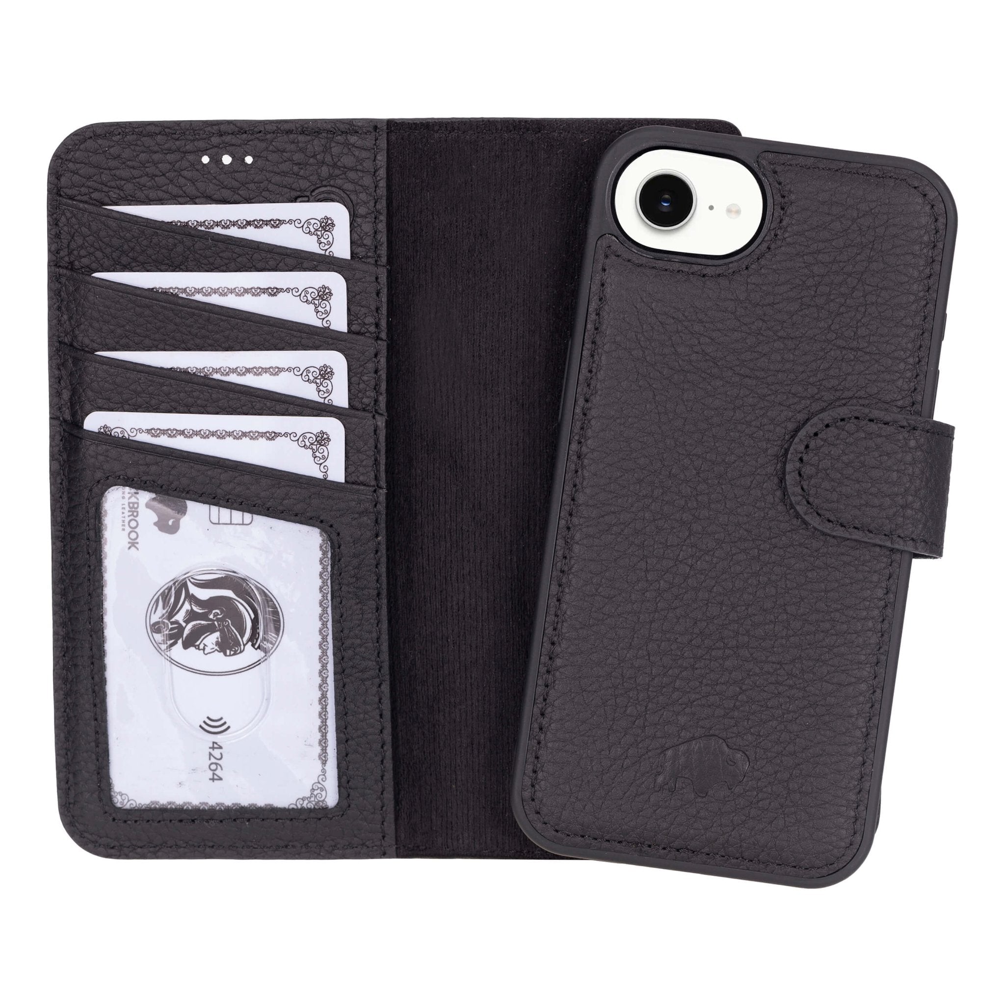 Carter 2-in-1 Leather Detachable Wallet Case for iPhone 16e RFID, Kickstand, MagSafe | BlackBrook Carter 2-in-1 Leather Detachable Wallet Case for iPhone 16e RFID, Kickstand, MagSafe | BlackBrook