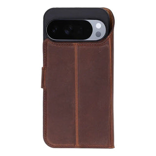 Carter Leather Pixel 10 Pro XL Detachable Wallet Case, Saddle Brown - BlackBrook Case