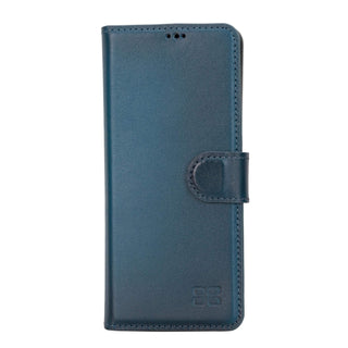 Carter Leather Samsung Galaxy Z Fold 4 Wallet Case, Blue - Bouletta