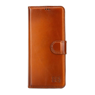 Carter Leather Samsung Galaxy Z Fold 4 Wallet Case, Rustic Tan - Bouletta