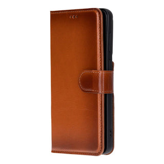 Carter Leather Samsung S26 Detachable Wallet Case, Rustic Tan - BlackBrook Case