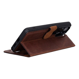 Carter Leather Samsung S26 Detachable Wallet Case, Saddle Brown - BlackBrook Case