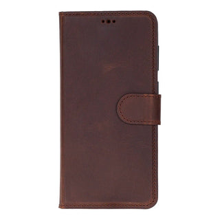 Carter Leather Samsung S26 Detachable Wallet Case, Saddle Brown - BlackBrook Case