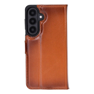 Carter Leather Samsung S26 Plus Detachable Wallet Case, Rustic Tan - BlackBrook Case