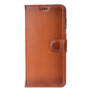 Carter Leather Samsung S26 Plus Detachable Wallet Case, Rustic Tan - BlackBrook Case