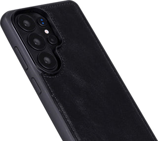 Carter Leather Samsung S26 Ultra Detachable Wallet Case, Rustic Black - BlackBrook Case