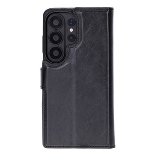 Carter Leather Samsung S26 Ultra Detachable Wallet Case, Rustic Black - BlackBrook Case