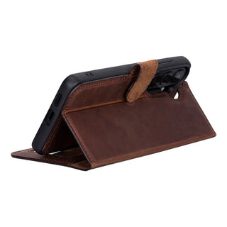 Carter Leather Samsung S26 Ultra Detachable Wallet Case, Saddle Brown - BlackBrook Case