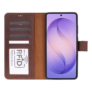 Carter Leather Samsung S26 Ultra Detachable Wallet Case, Saddle Brown - BlackBrook Case