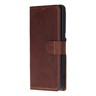 Carter Leather Samsung S26 Ultra Detachable Wallet Case, Saddle Brown - BlackBrook Case