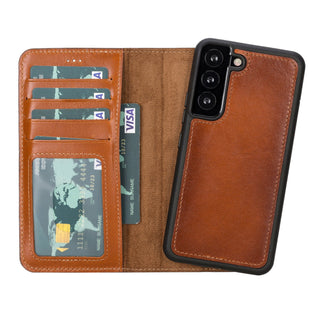 Carter Samsung Galaxy S23 Plus Wallet Case, Rustic Tan - Bouletta