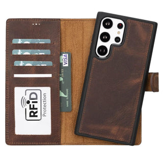 Carter Samsung Galaxy S23 Ultra Wallet Case, Antique Brown - Bouletta