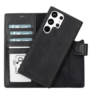 Carter Samsung Galaxy S23 Ultra Wallet Case, Rustic Black - Bouletta