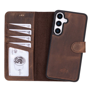 Carter Samsung Galaxy S25 Plus Wallet Case, Distressed Coffee - BlackBrook Case