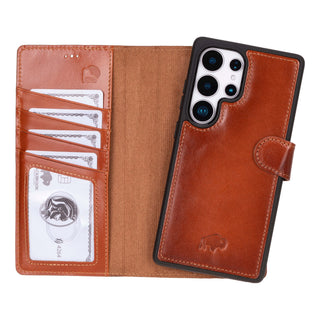 Carter Samsung Galaxy S25 Ultra Wallet Case, Burnished Tan - BlackBrook Case