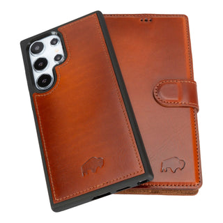 Carter Samsung Galaxy S25 Ultra Wallet Case, Burnished Tan - BlackBrook Case