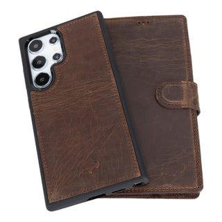 Carter Samsung Galaxy S25 Ultra Wallet Case, Distressed Coffee - BlackBrook Case