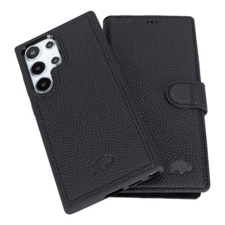 Carter Samsung Galaxy S25 Ultra Wallet Case, Pebble Black - BlackBrook Case