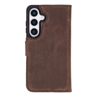 Carter Samsung Galaxy S25 Wallet Case, Distressed Coffee - BlackBrook Case