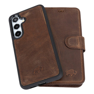 Carter Samsung Galaxy S25 Wallet Case, Distressed Coffee - BlackBrook Case