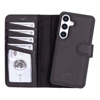 Carter Samsung Galaxy S25 Wallet Case, Pebble Black - BlackBrook Case