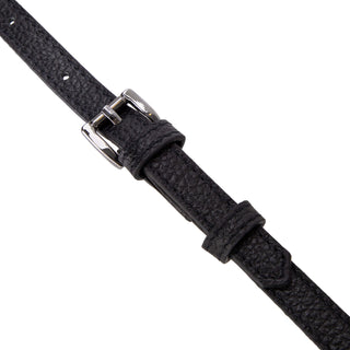 Castaway Full‑Grain Leather Crossbody Water Bottle Holder, Black - BlackBrook Case