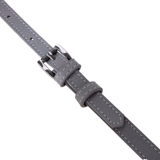 Castaway Full‑Grain Leather Crossbody Water Bottle Holder, Gray - BlackBrook Case