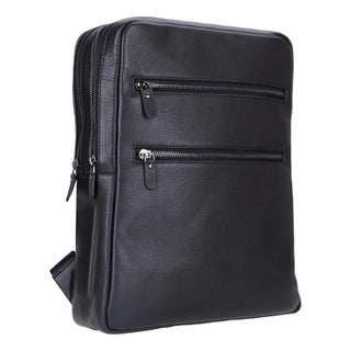Castle Full - Grain Leather Laptop Backpack 16", Black - BlackBrook Case